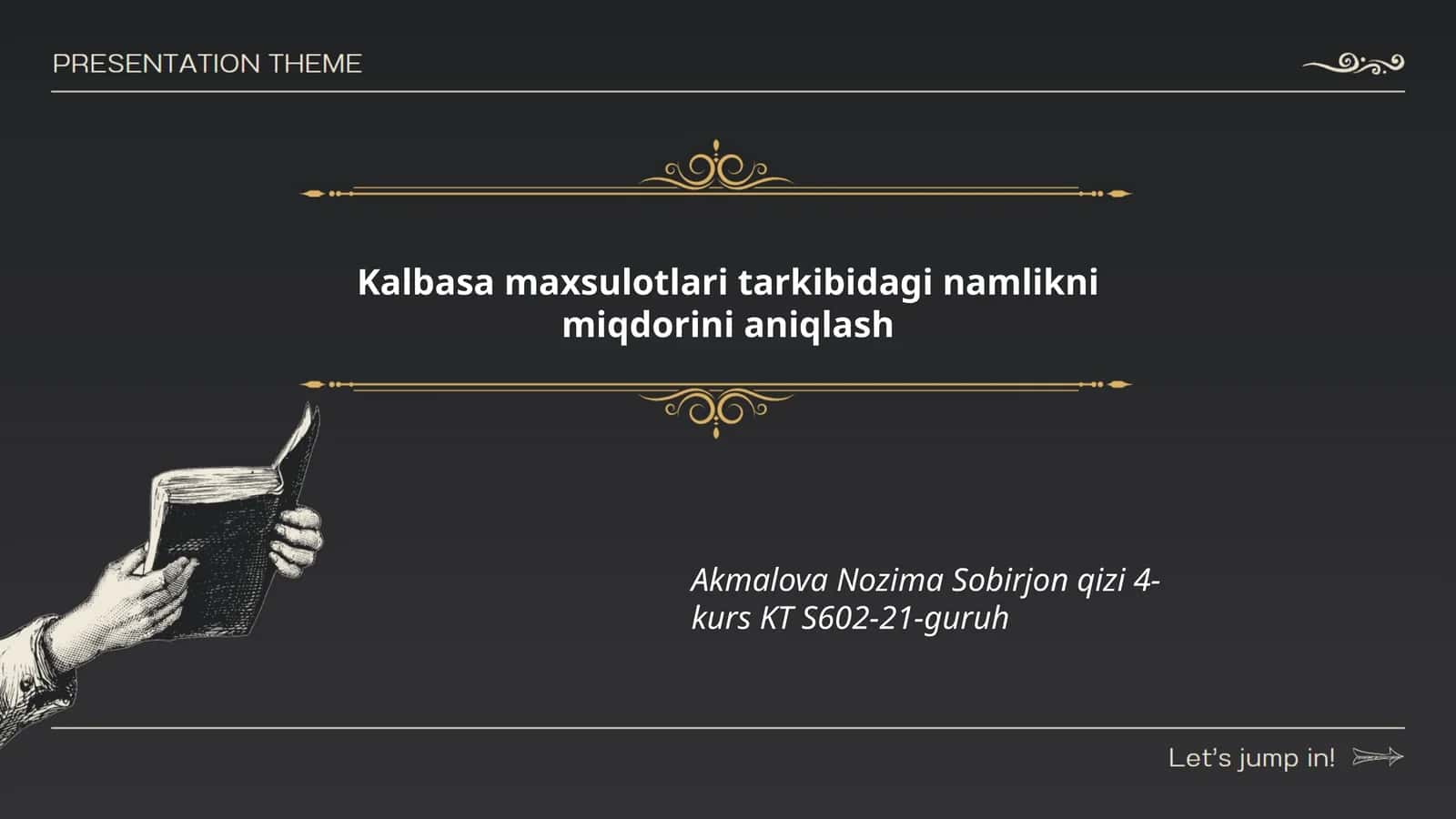 Kalbasa maxsulotlari tarkibidagi namlikni miqdorini aniqlash