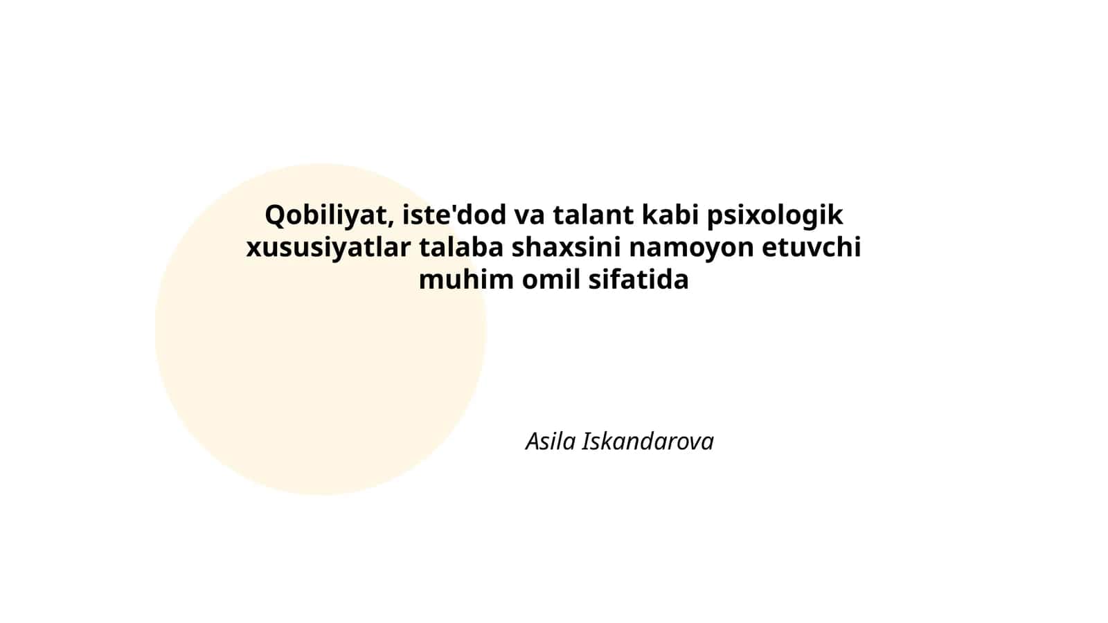 Qobiliyat, iste'dod va talant kabi psixologik xususiyatlar