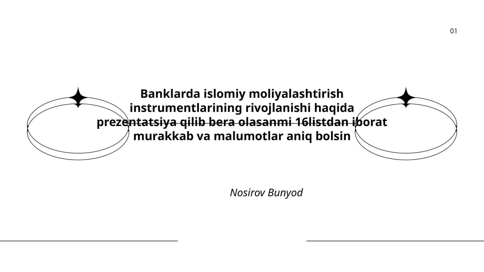 Banklarda islomiy moliyalashtirish instrumentlarining rivojlanishi haqida prezentatsiya