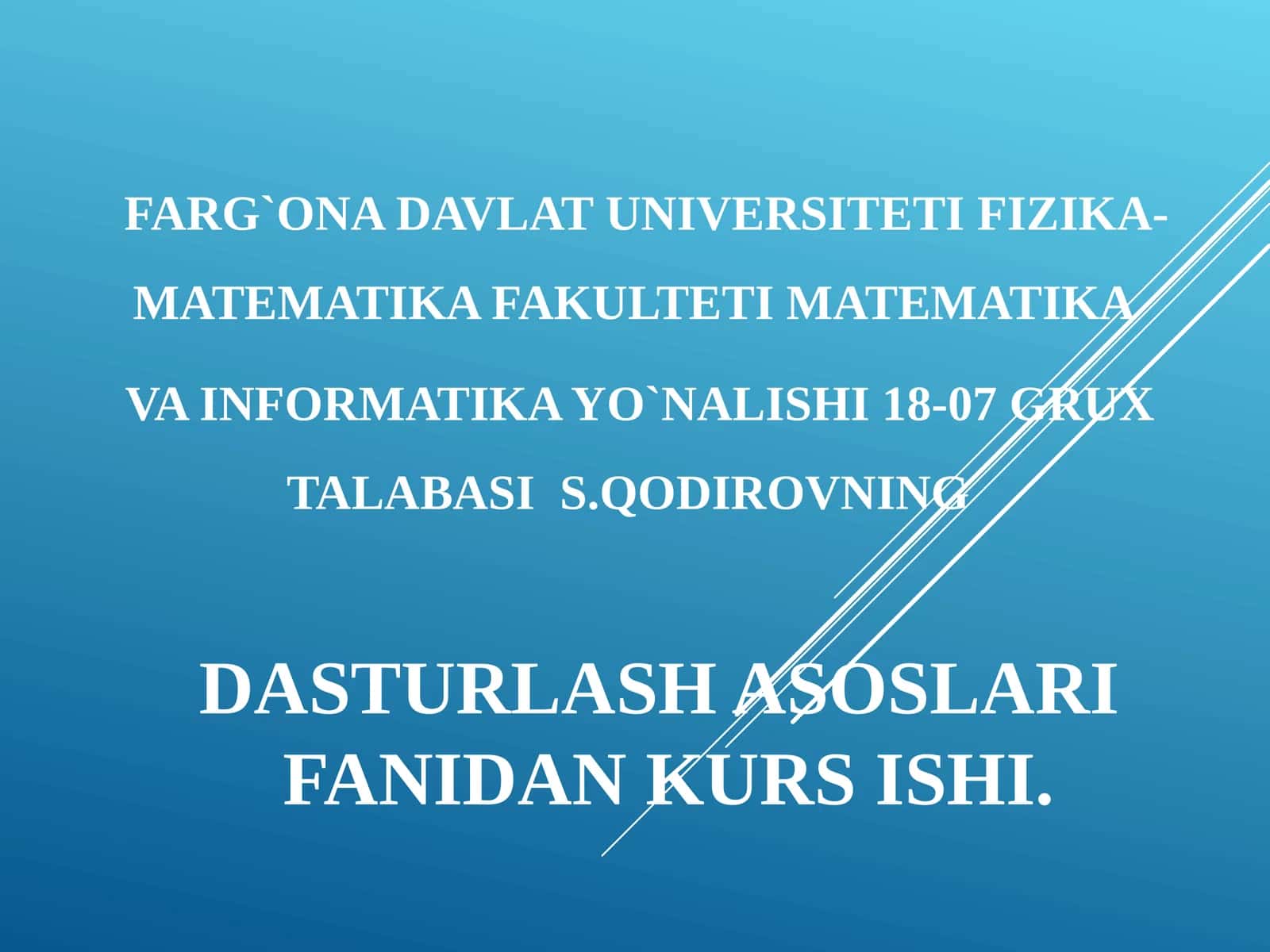 MAVZU:ARFIMETIK TURLARNI ALMASHTIRISH. CONVERT SINFI VA UNING METODLARI