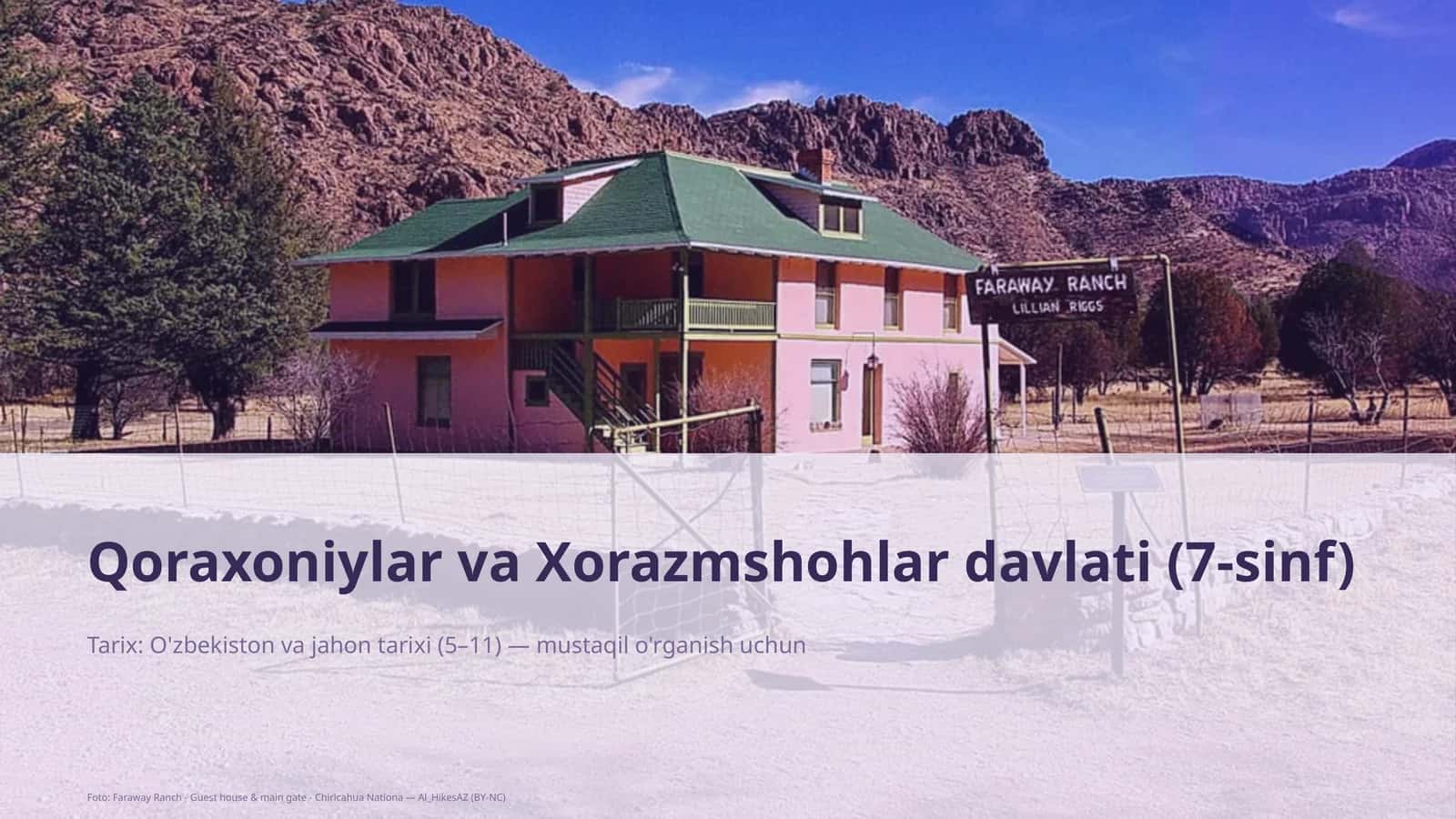 Qoraxoniylar va Xorazmshohlar davlati (7-sinf)