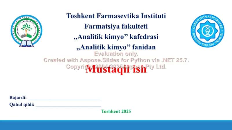 13. Mn+2 kationini organizmdagi ahamiyati, tibbiyotda qo’llanilishi va dori vositalari tarkibidagi sifat hamda miqdorini aniqlash. Taqdimot 10 bet