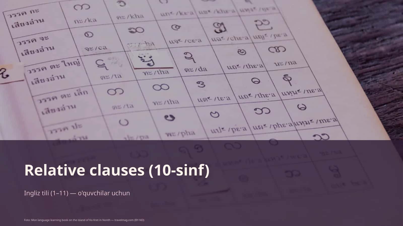 Relative clauses (10-sinf)