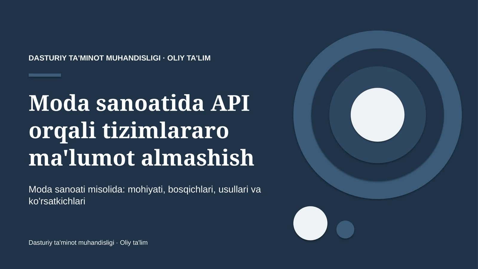 moda sanoatida api orqali tizimlararo ma'lumot almashish 8055