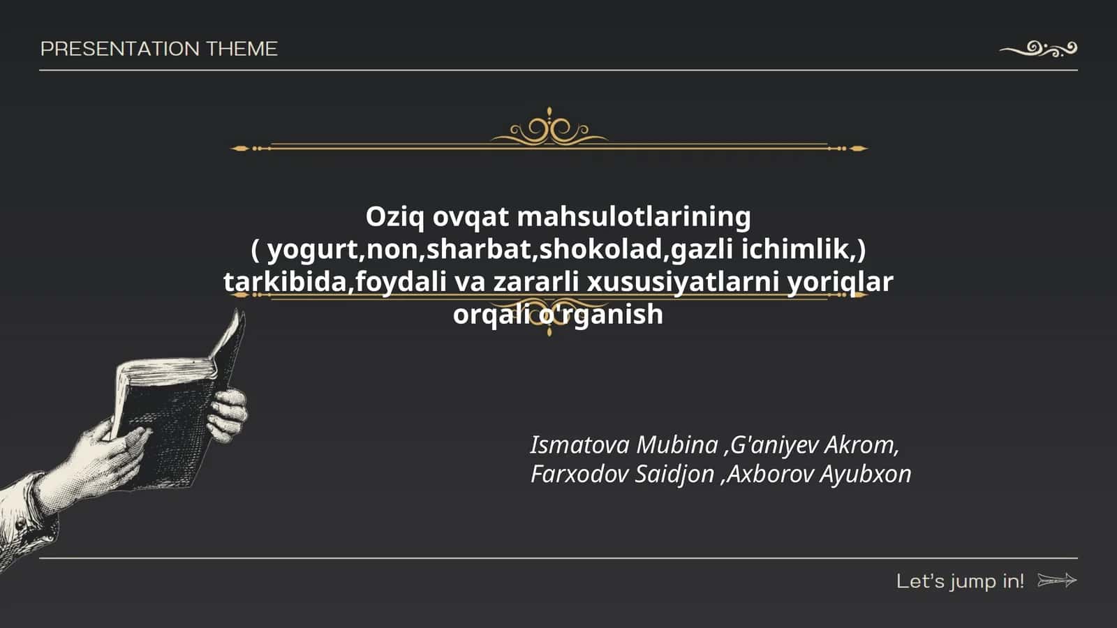 Oziq ovqat mahsulotlarining tarkibi