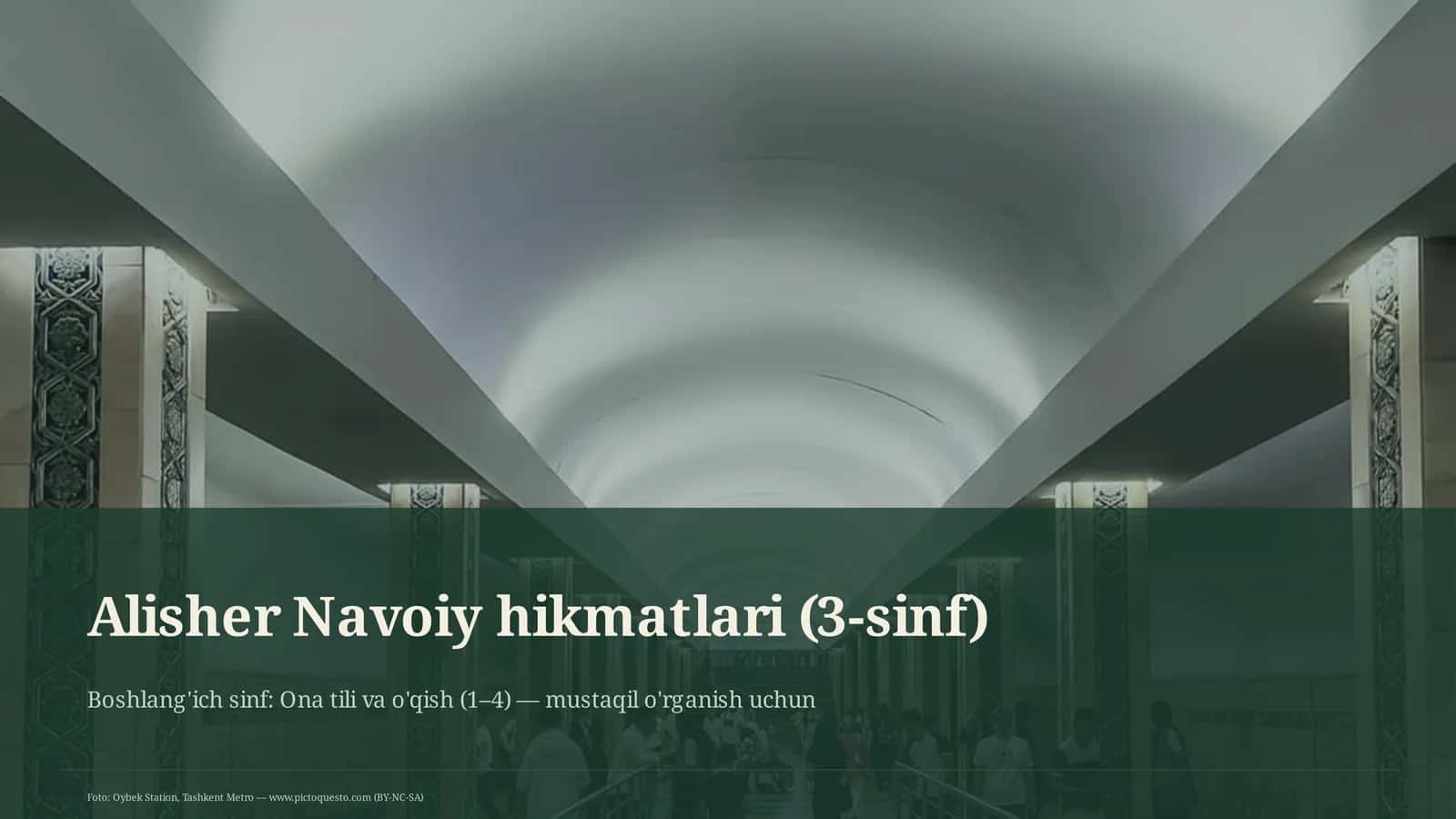Alisher Navoiy hikmatlari (3-sinf)