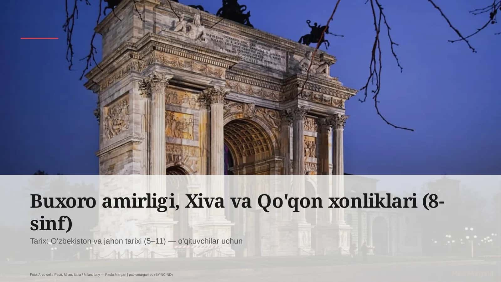 Buxoro amirligi, Xiva va Qo'qon xonliklari (8-sinf)