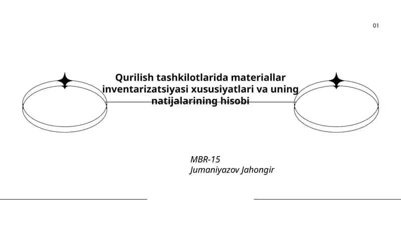 Qurilish tashkilotlarida materiallar inventarizatsiyasi xususiyatlari va uning natijalarining hisobi
