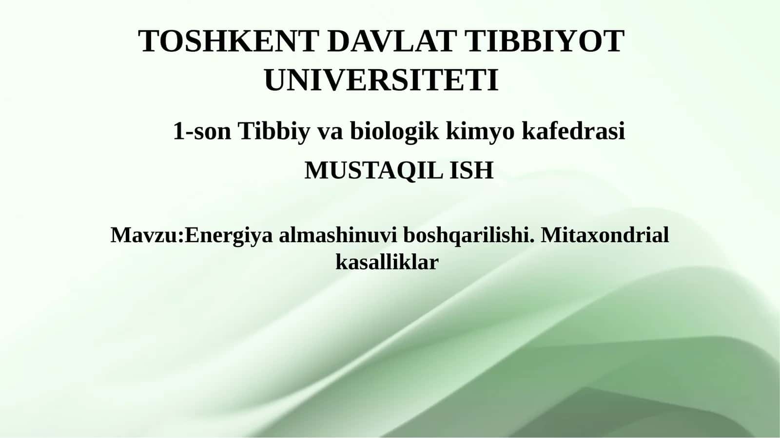 Energiya almashinuvi boshqarilishi