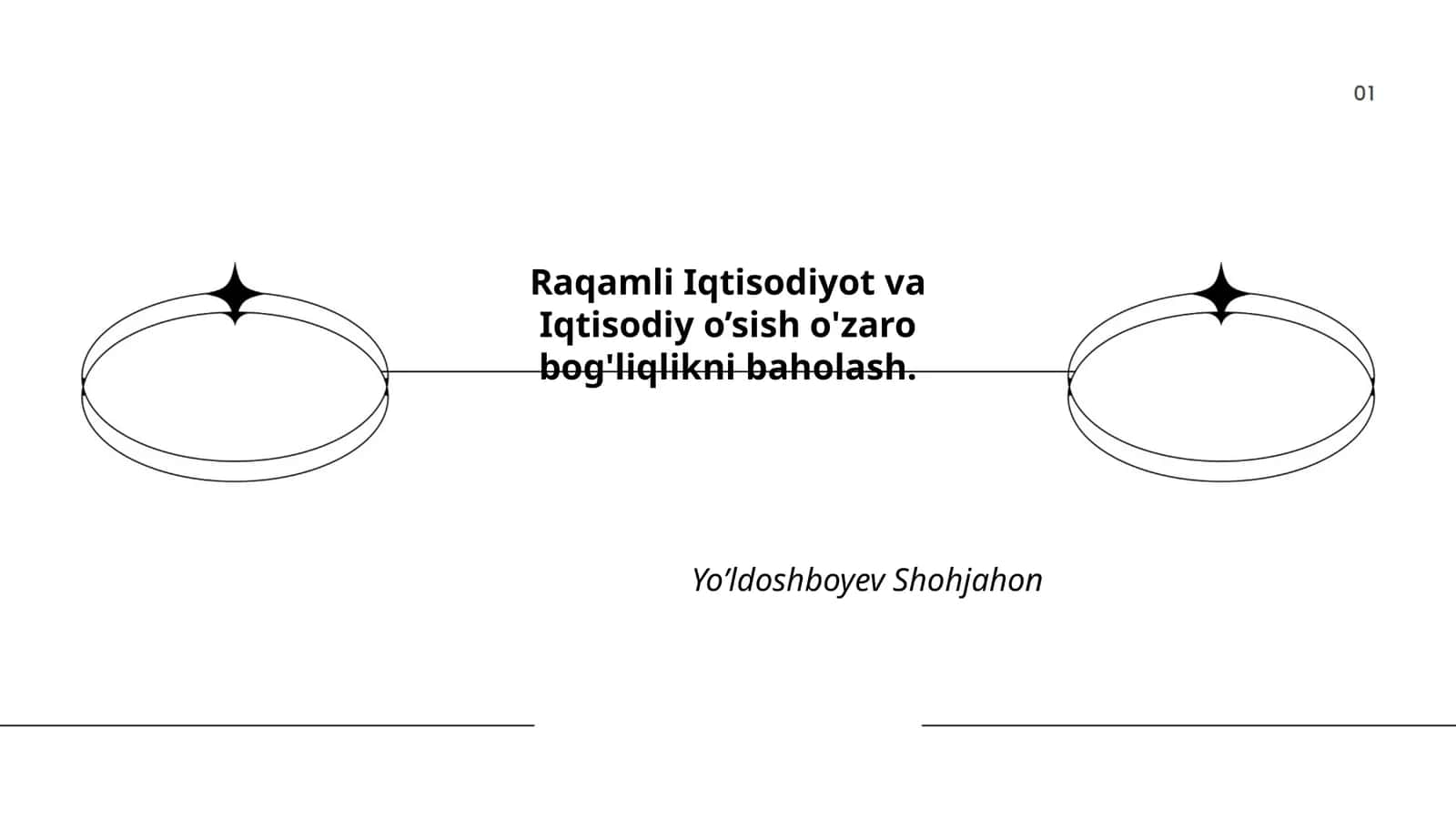 Raqamli Iqtisodiyot va Iqtisodiy o’sish o'zaro bog'liqlikni baholash