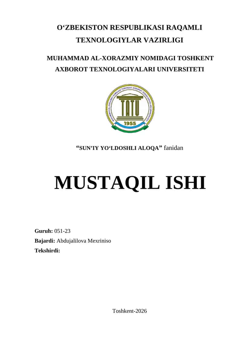 Sunʼiy yoʻldoshli aloqani tashkil etish. Sunʼiy yoʻldoshli aloqa tizimlarini tashkil etish tamoyillari. Sunʼiy yoʻldoshli aloqa tarmoqlarini tashkil etish.