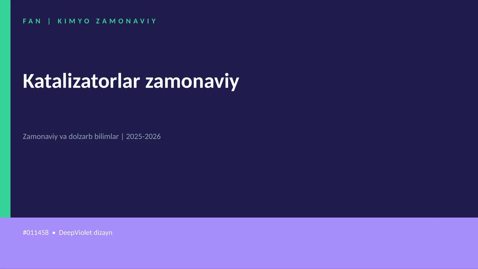 KIMYO ZAMONAVIY