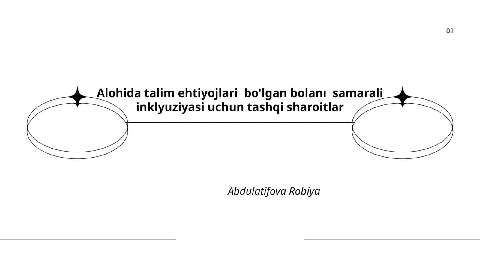 Alohida talim ehtiyojlari bo'lgan bolanı samarali inklyuziyasi uchun tashqi sharoitlar