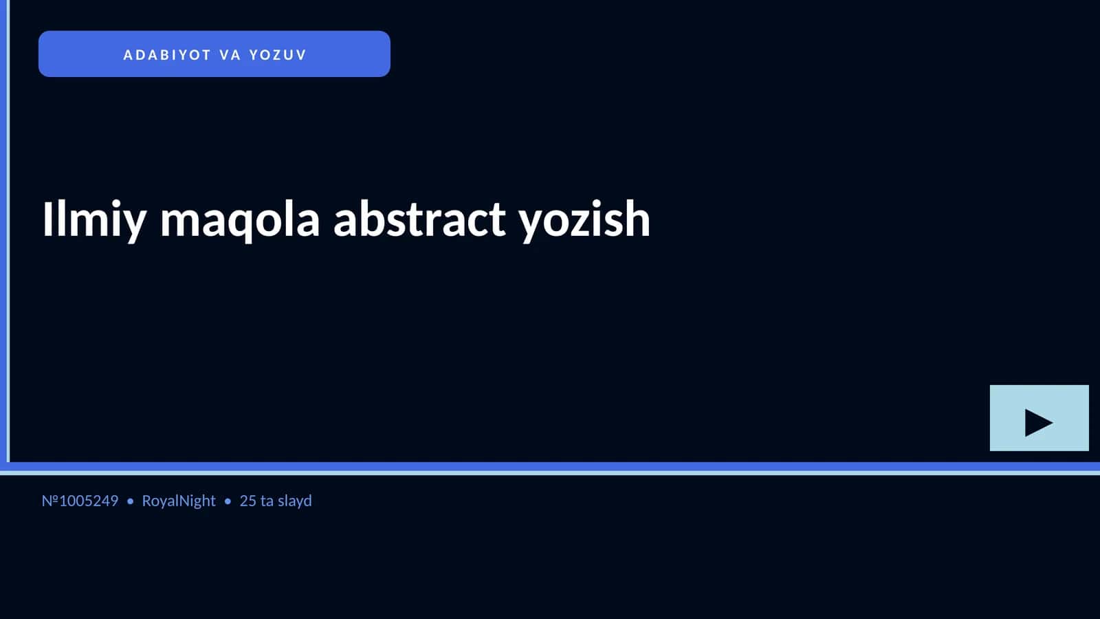 Ilmiy maqola abstract yozish