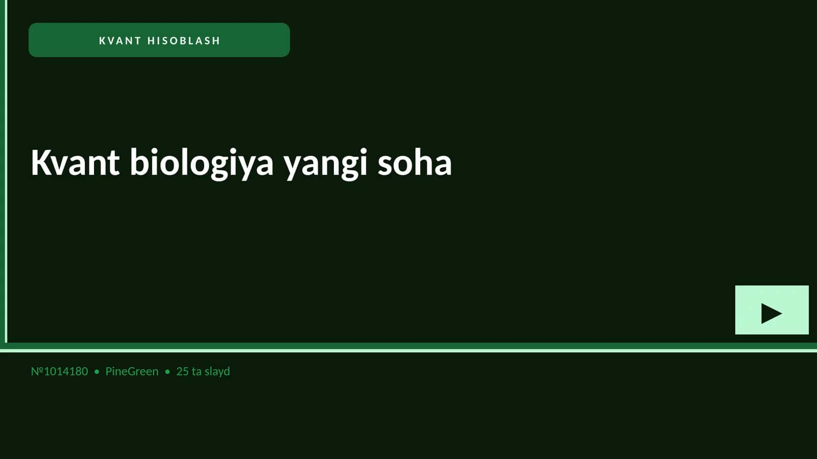 Kvant biologiya yangi soha