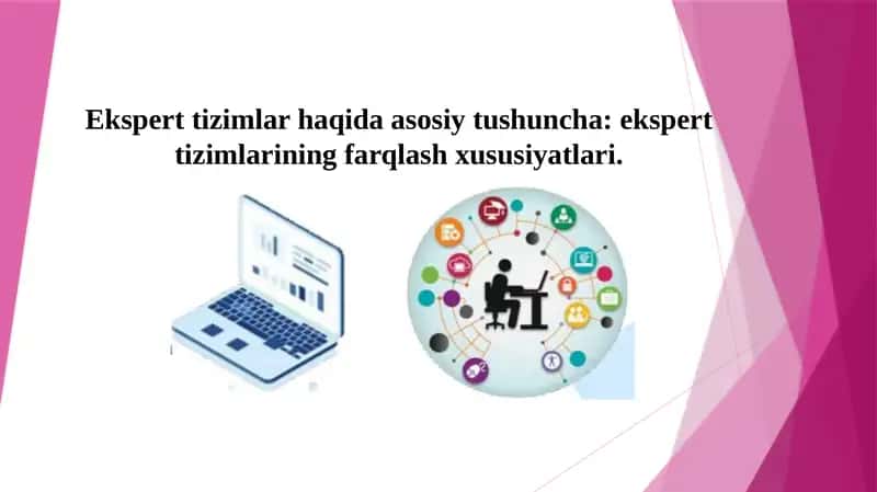 Ekspert tizimlar haqida asosiy tushuncha - ekspert tizimlarining farqlash xususiyatlari