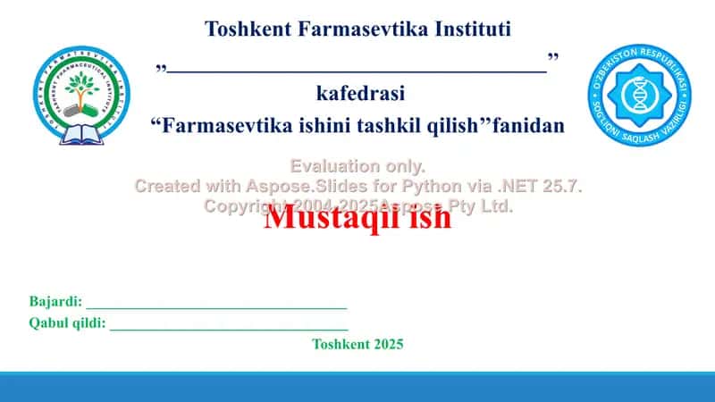 7. Retseptlarni taskirovka qilish. Taqdimot 12 bet.