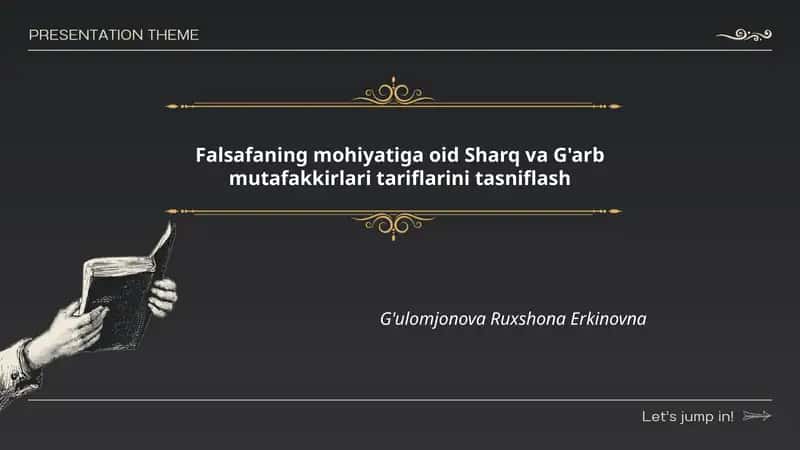 Falsafaning mohiyati