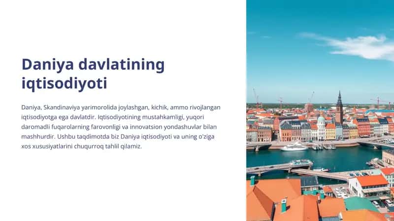 Daniya davlatining iqtisodiyoti