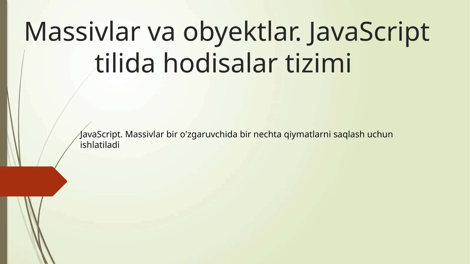 JavaScript tilida hodisalar tizimi