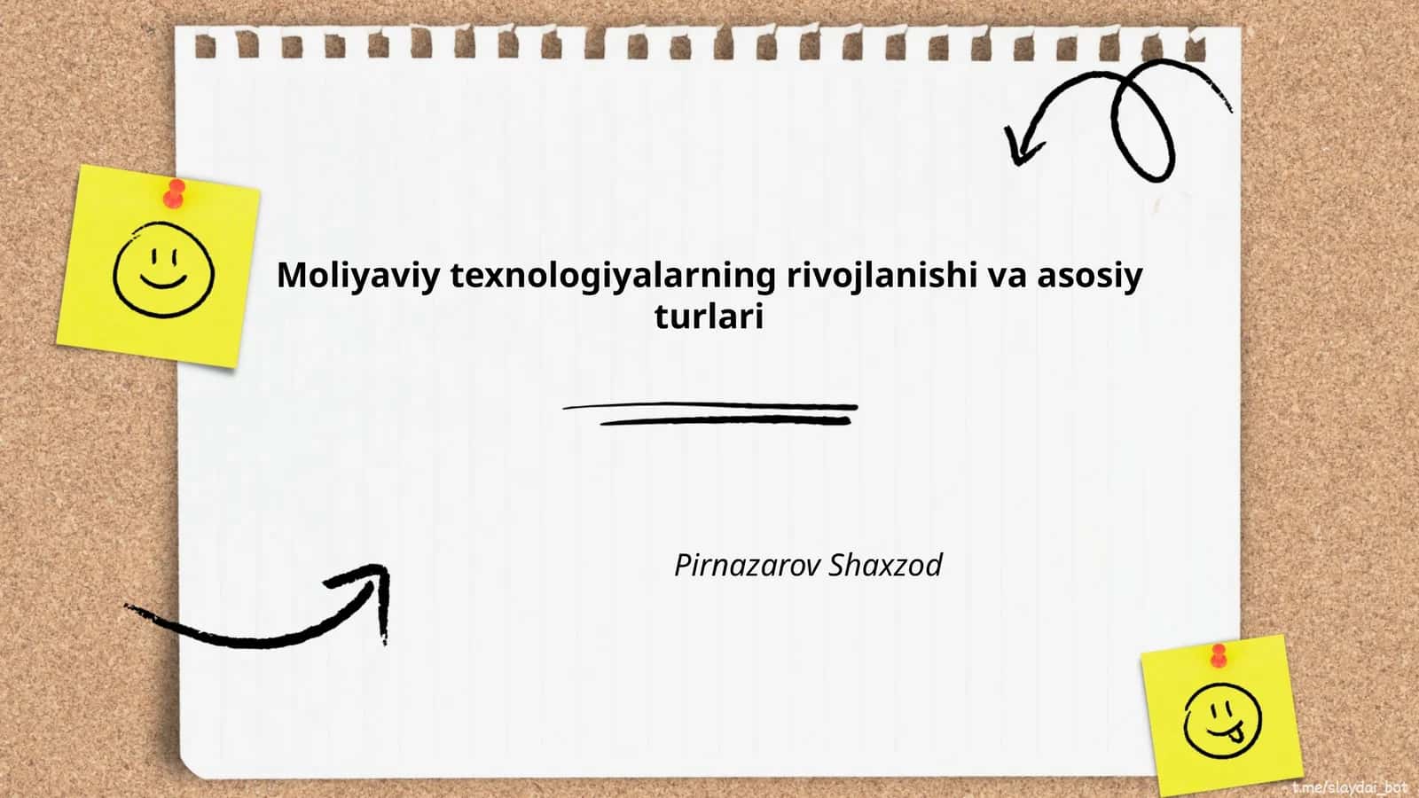 Moliyaviy texnologiyalarning rivojlanishi va asosiy turlari