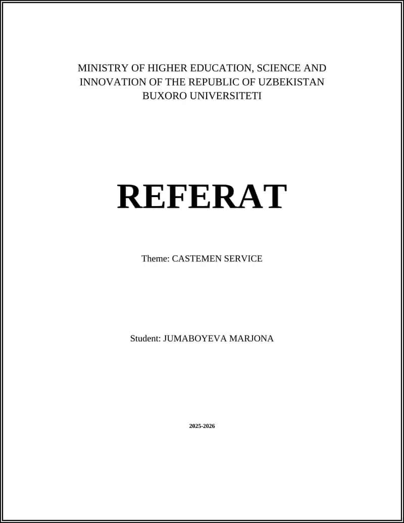 Castemen Service