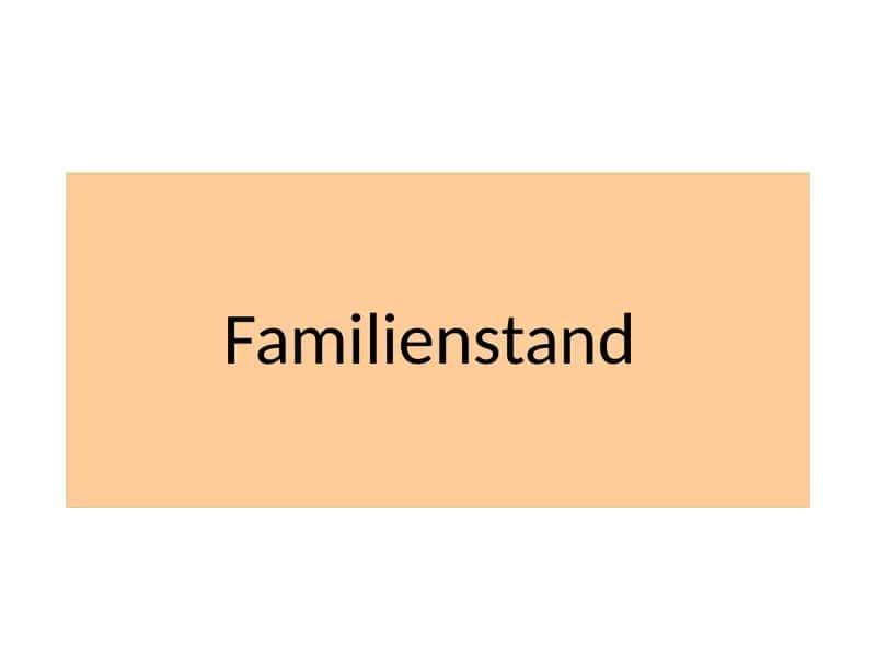 Familienstand