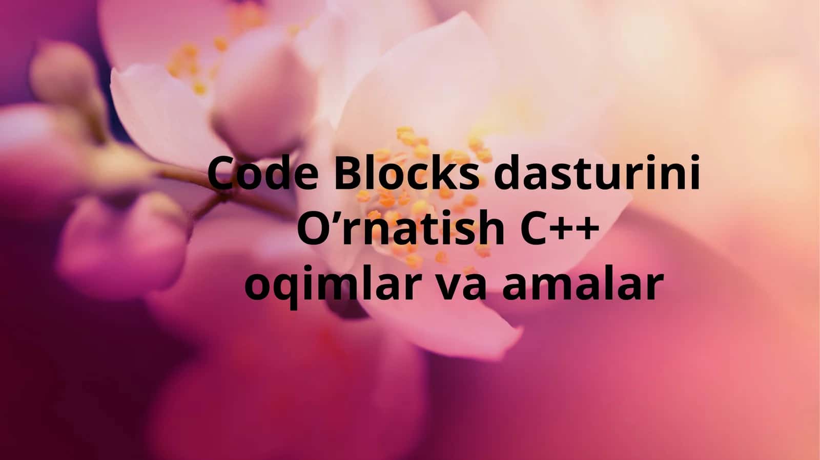 Code::Blocks dasturini o'rnatish C++ oqimlar va amalar