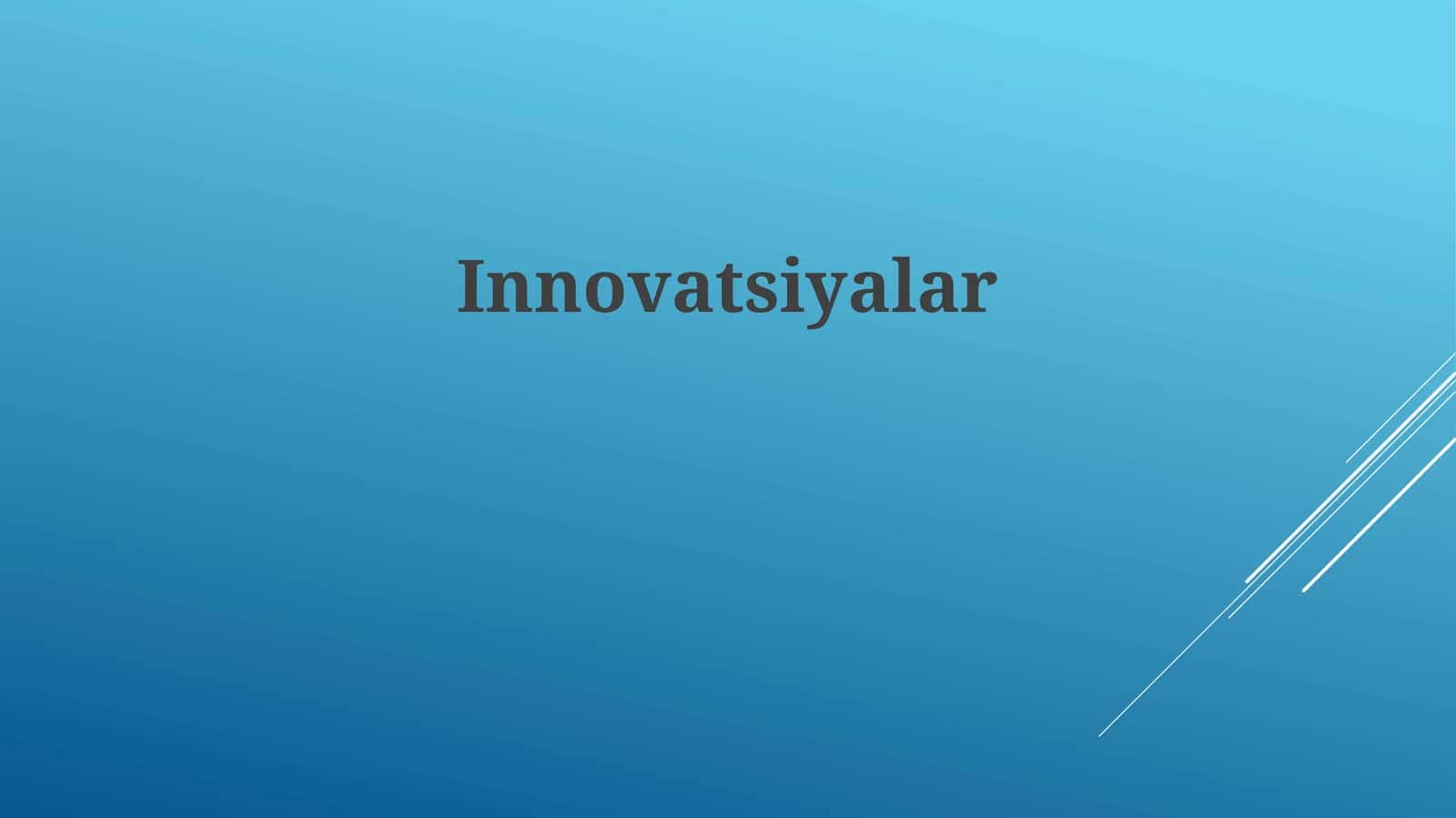 Innovatsiyalar