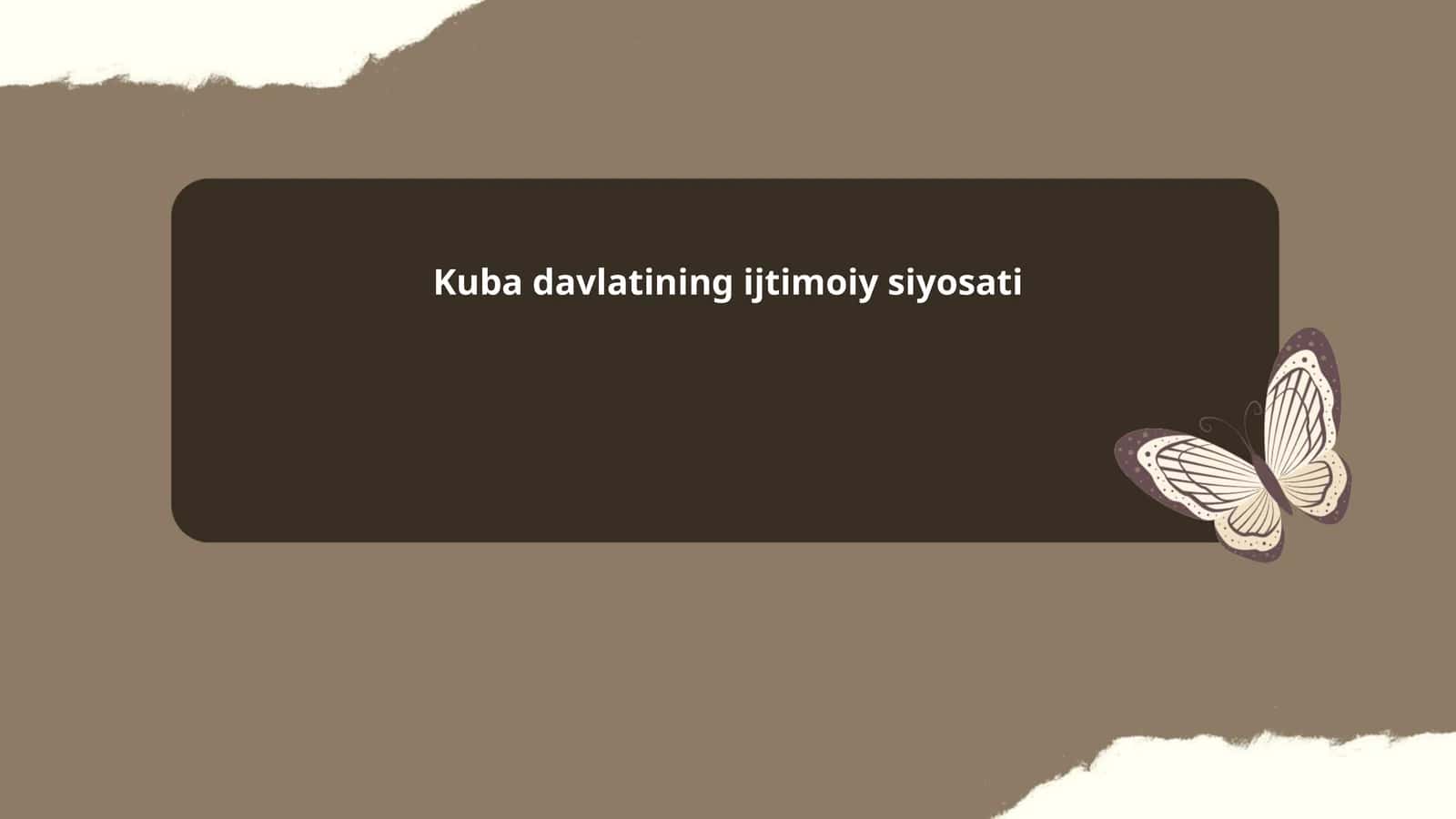 Kuba davlatining ijtimoiy siyosati