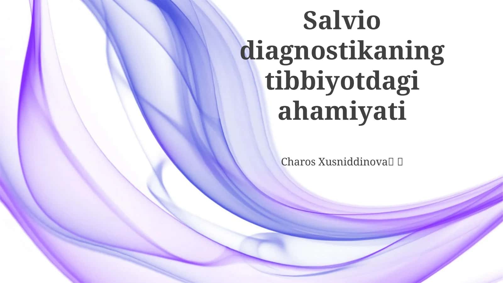 Salvio diagnostikasi