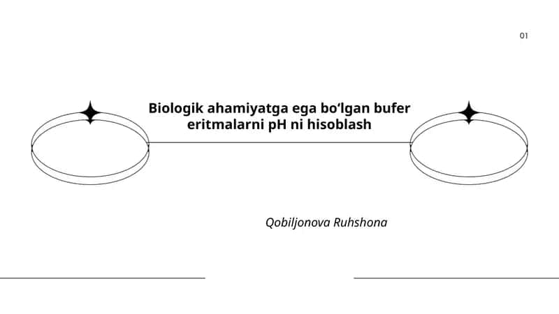 Biologik ahamiyatga ega boʻlgan bufer eritmalarni pH ni hisoblash