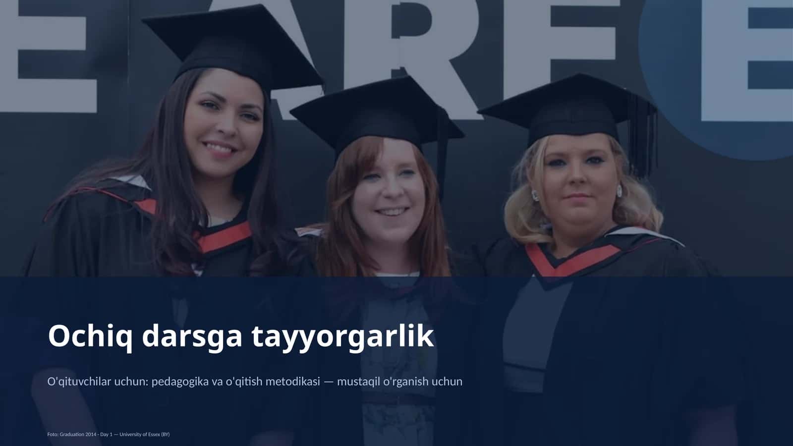 Ochiq darsga tayyorgarlik bo'yicha pedagogika va o'qitish metodikasi
