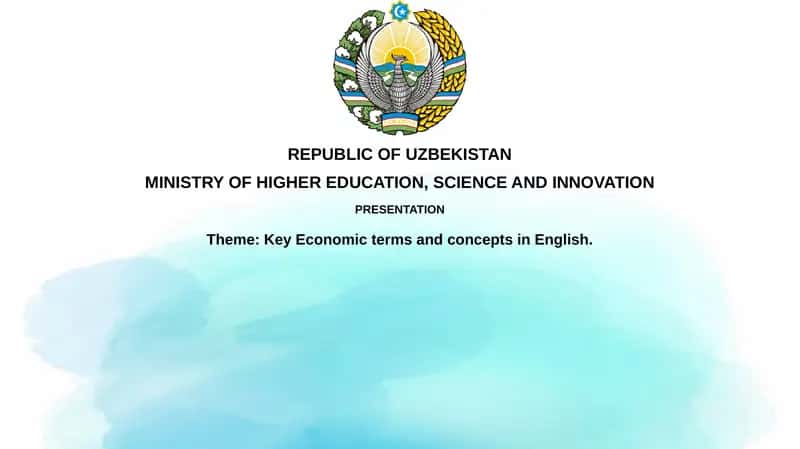 Key Economic terms and concepts in English
