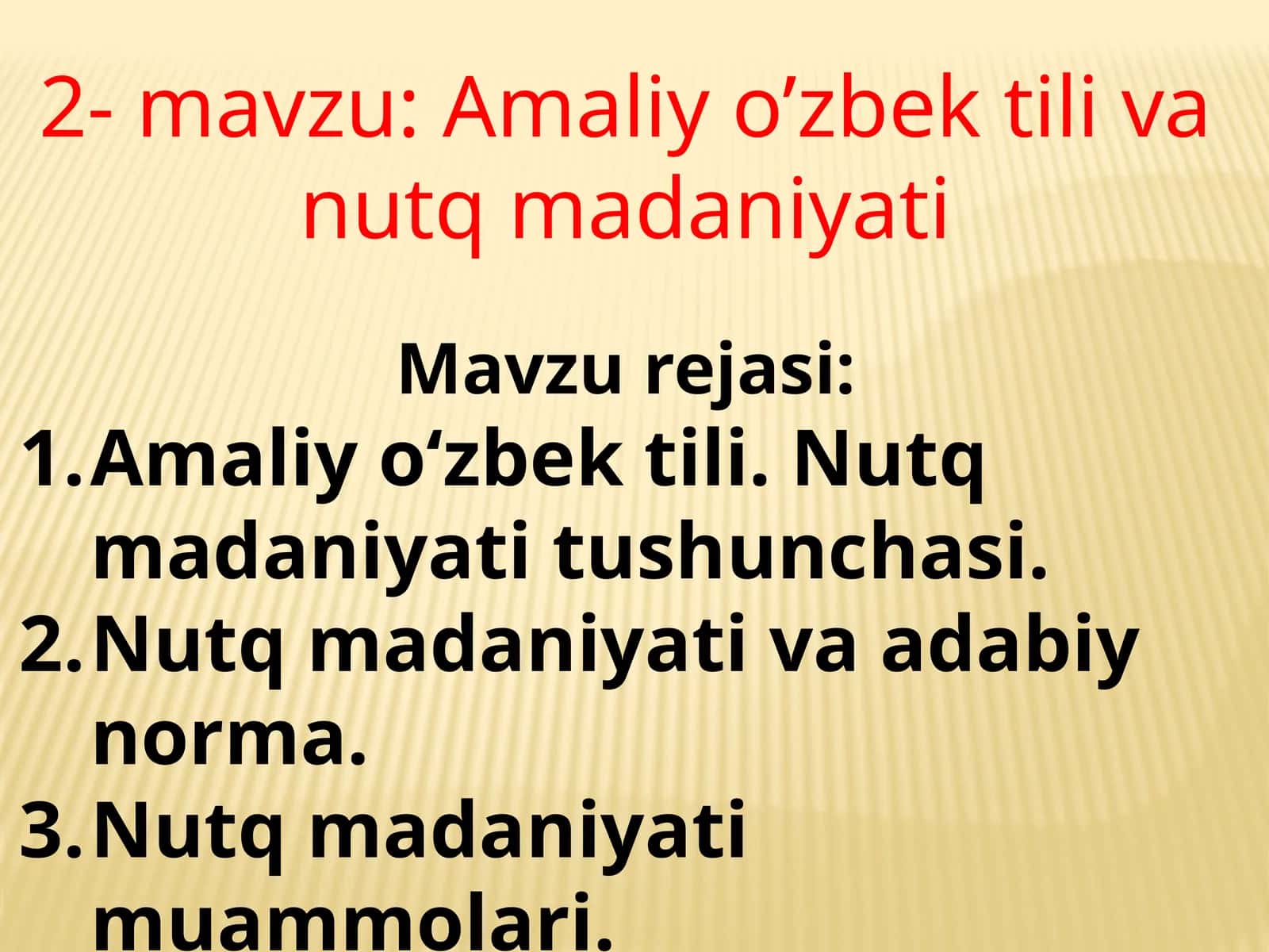 Amaliy o’zbek tili va nutq madaniyati
