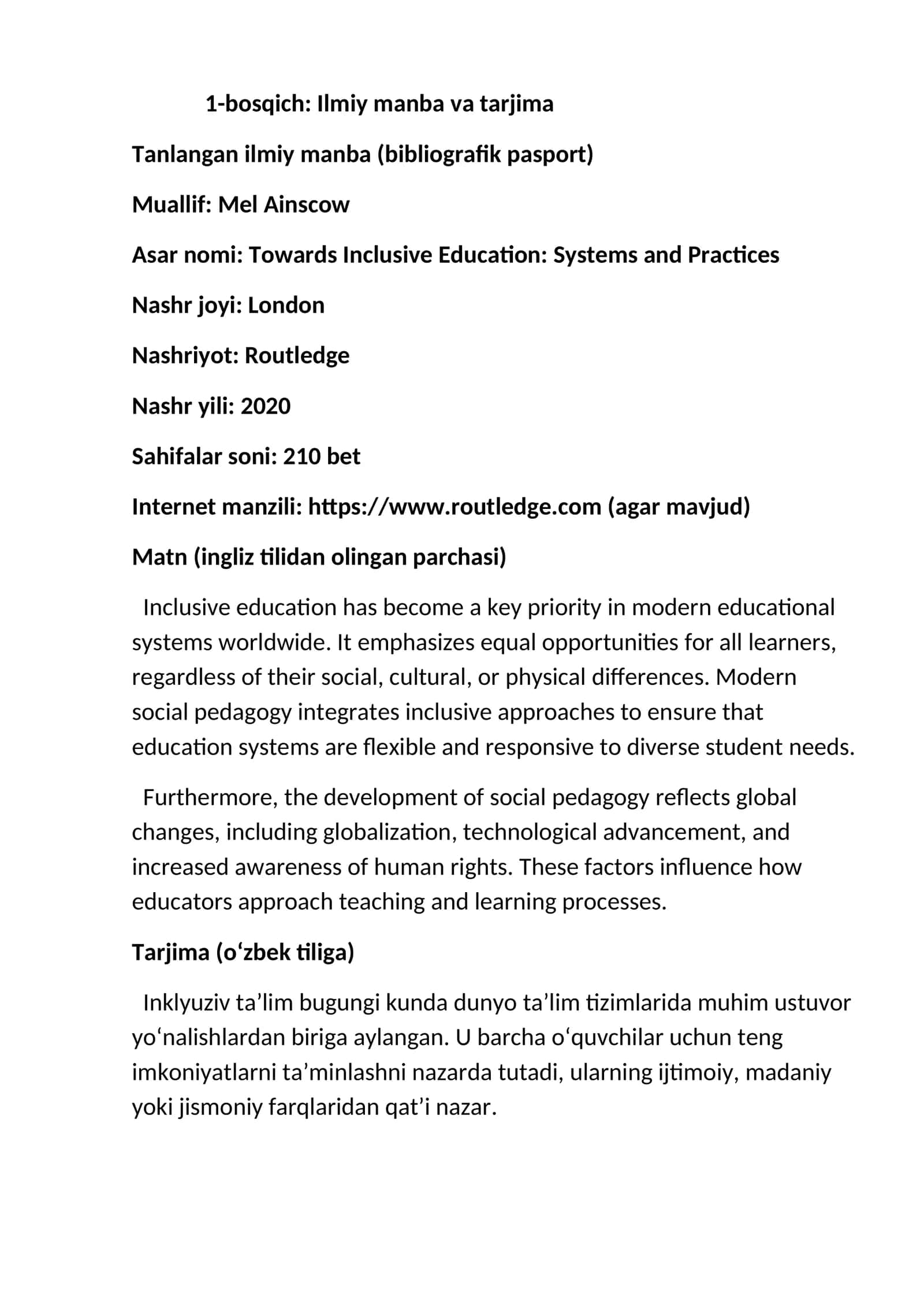 Towards Inclusive Education: Systems and Practices