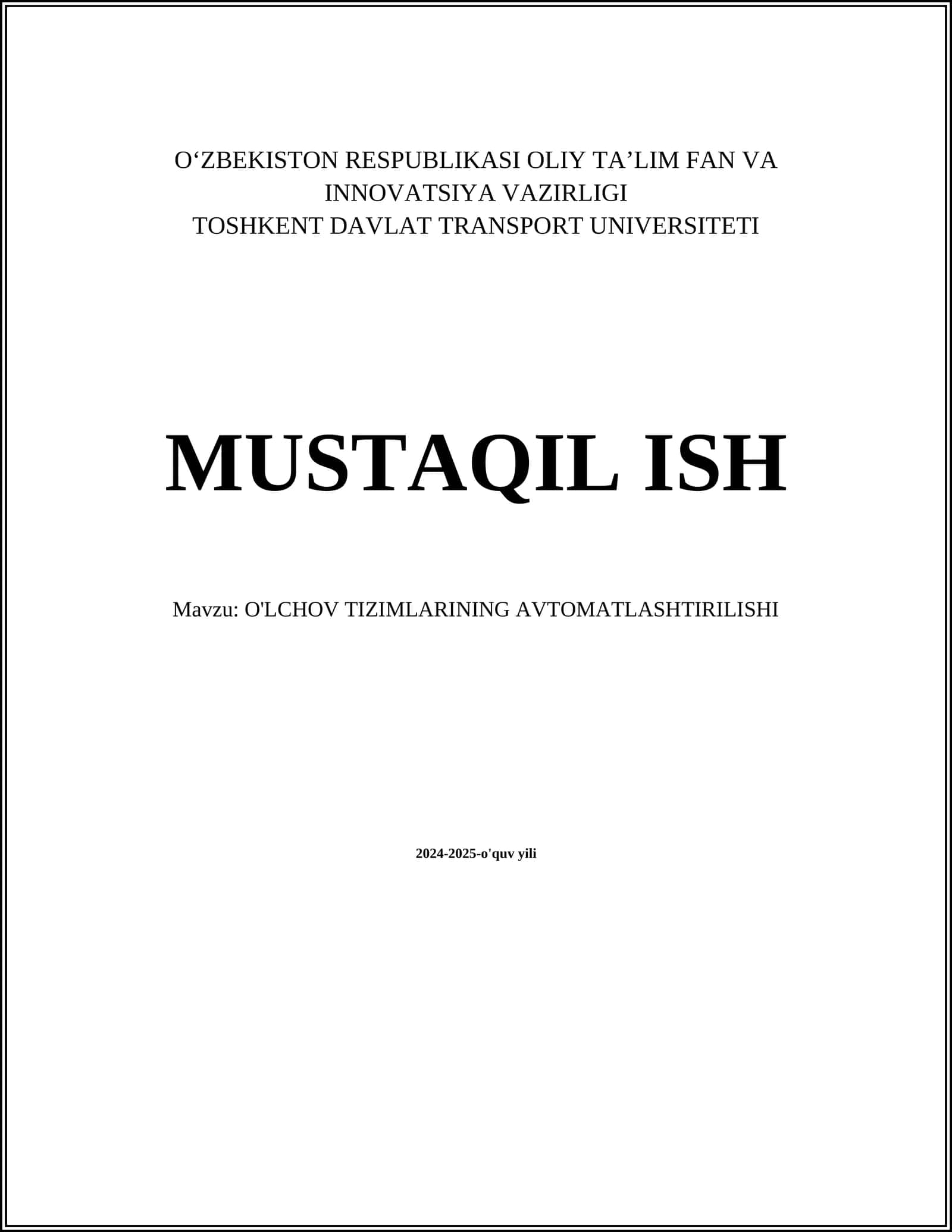 Avtomatlashtirilgan boshqaruv tizimlari