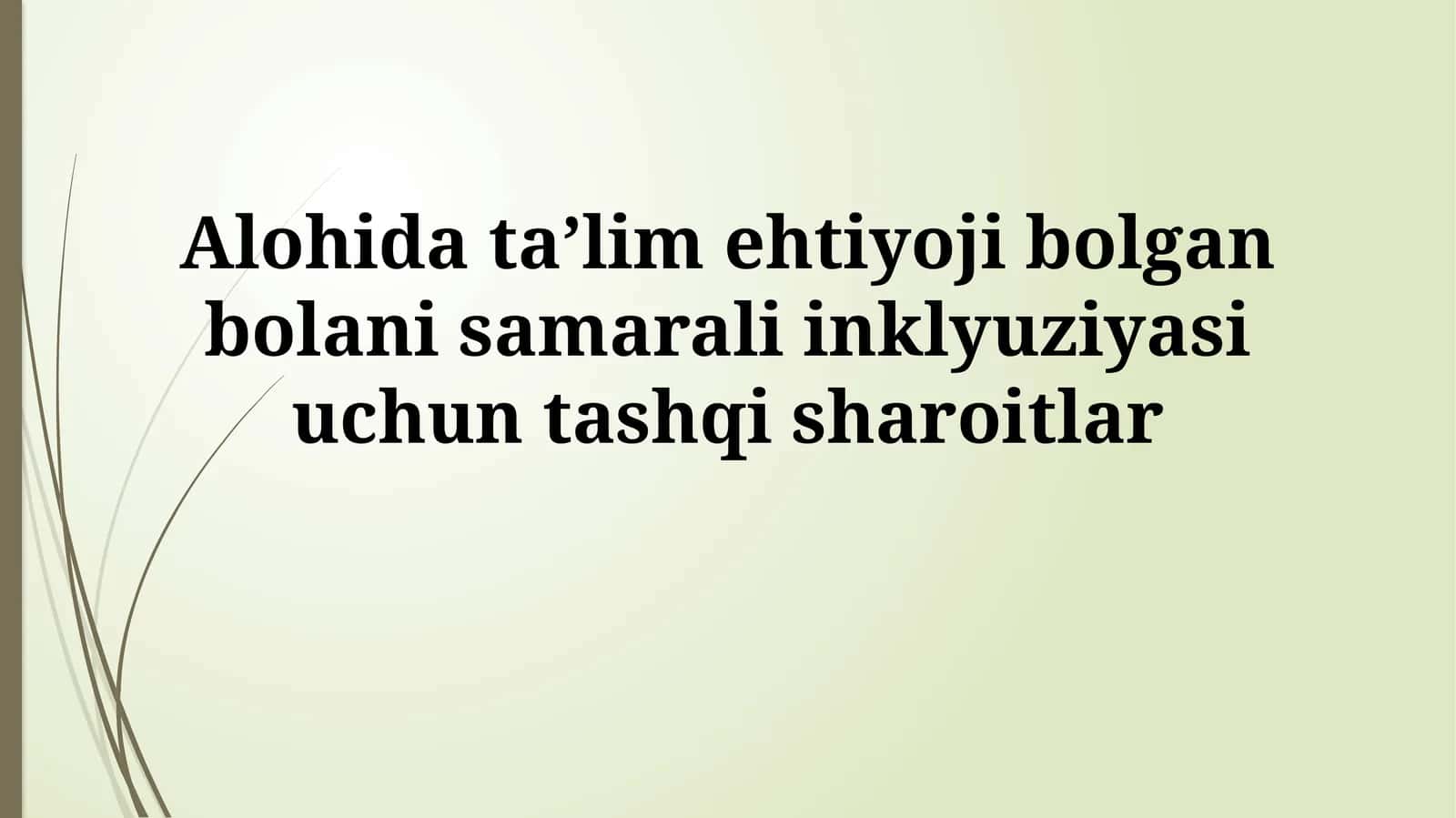 Inklyuziv ta'limga oid treninglar va seminarlar