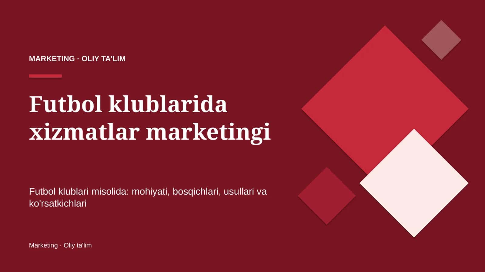 Futbol klublarida xizmatlar marketingi