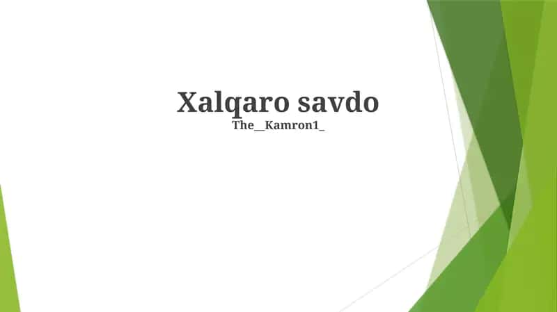 Xalqaro savdo