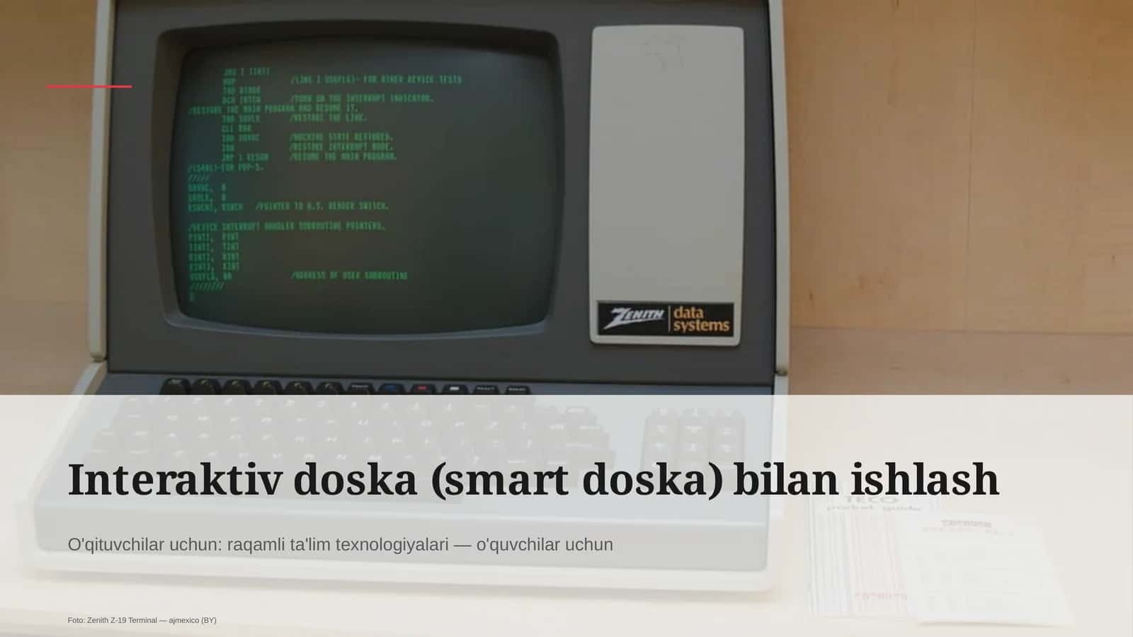 Interaktiv doska (smart doska) bilan ishlash