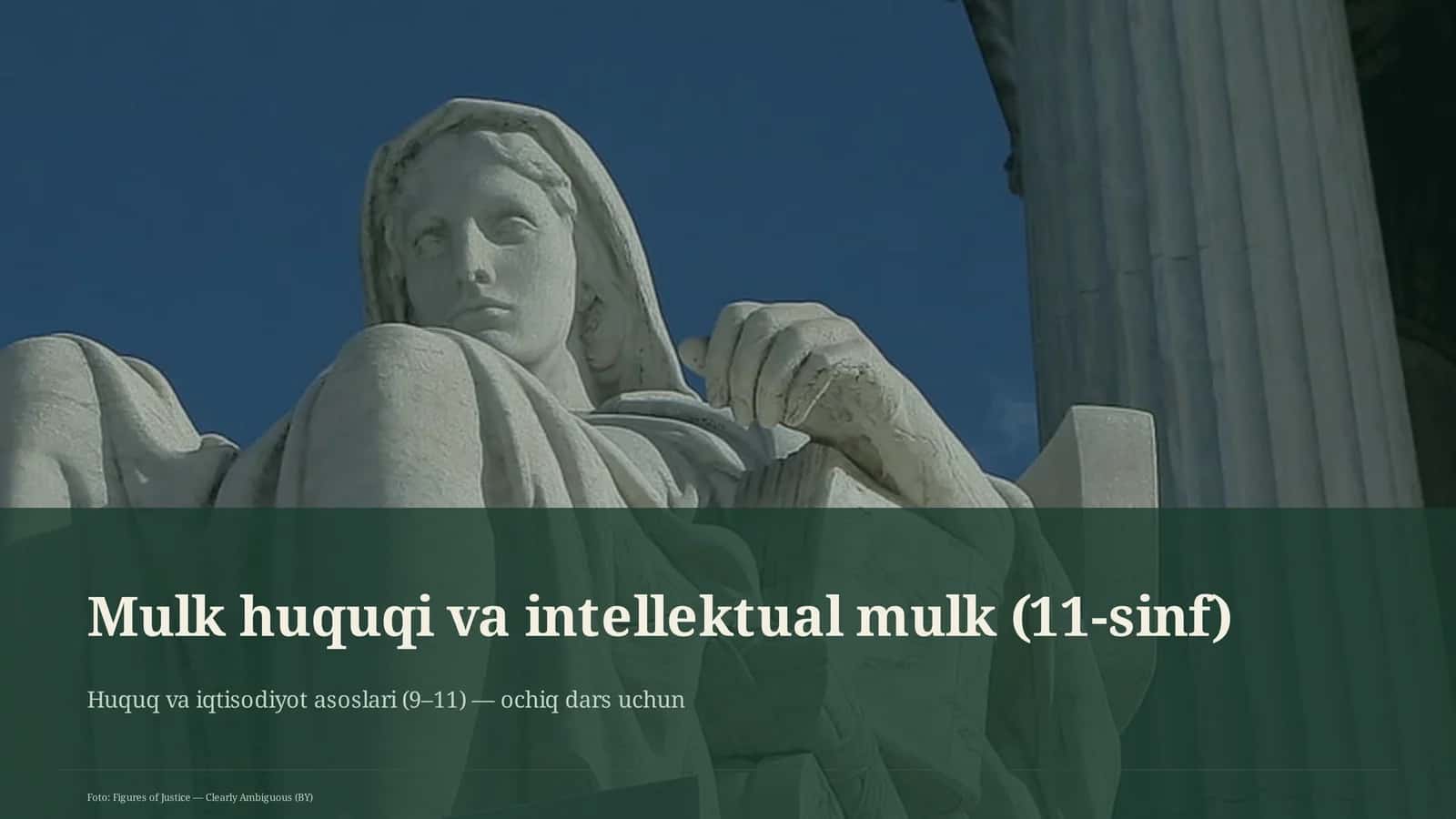 Mulk huquqi va intellektual mulk (11-sinf)
