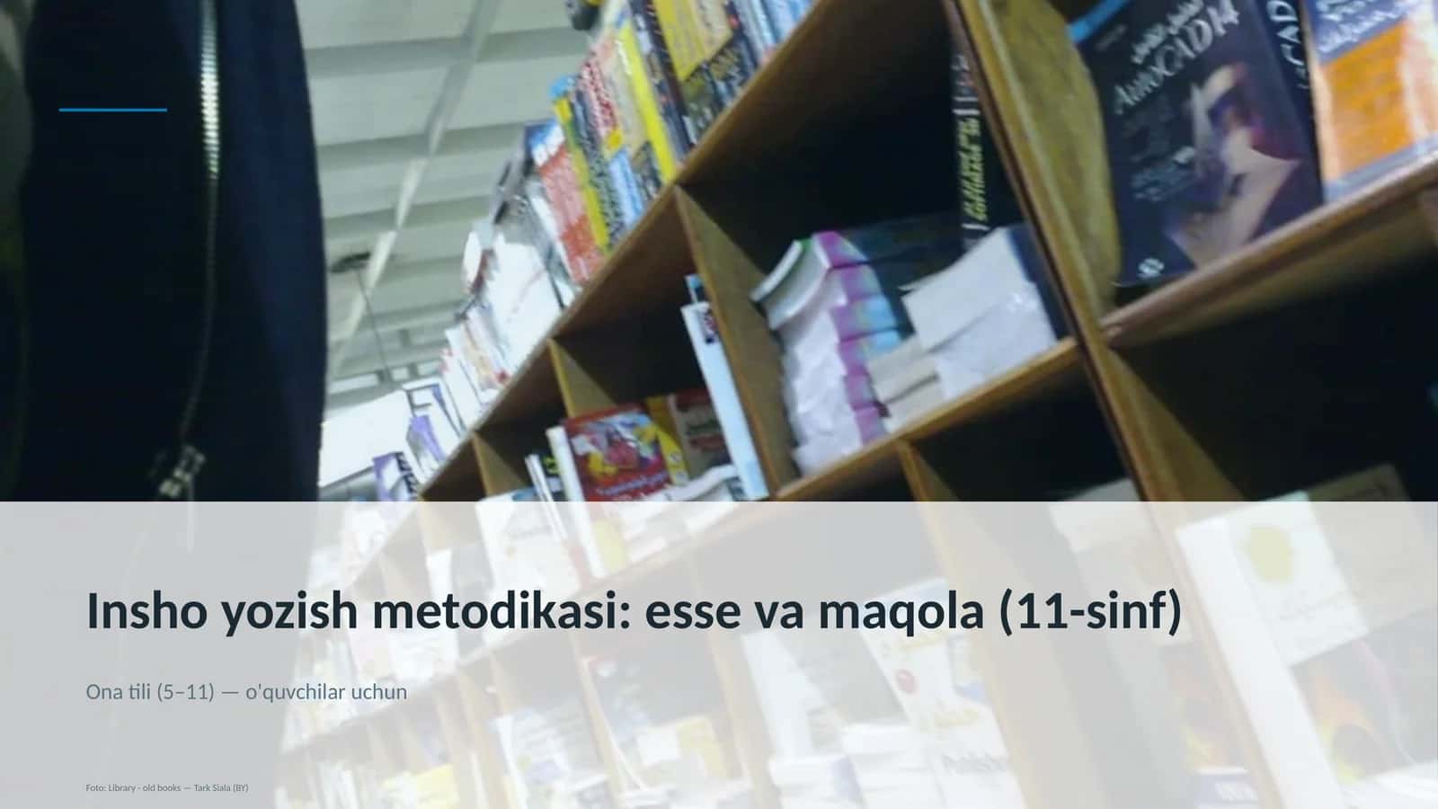 Insho yozish metodikasi: esse va maqola (11-sinf)