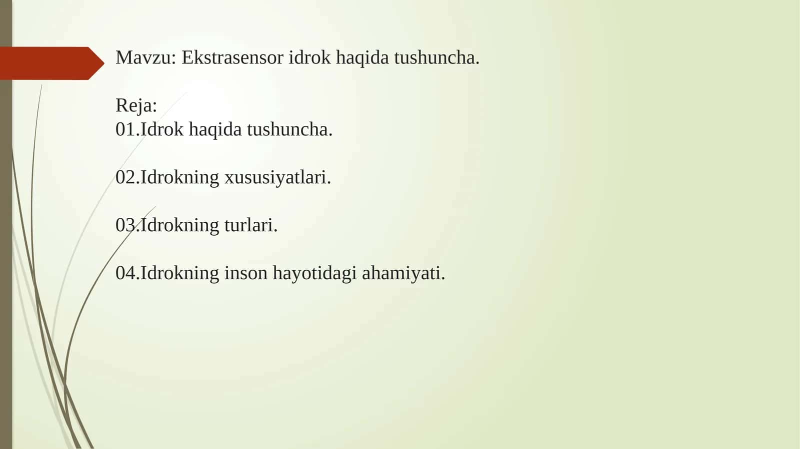 Ekstrasensor idrok haqida tushuncha