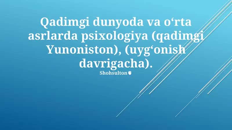 Qadimgi Yunon psixologiyasi