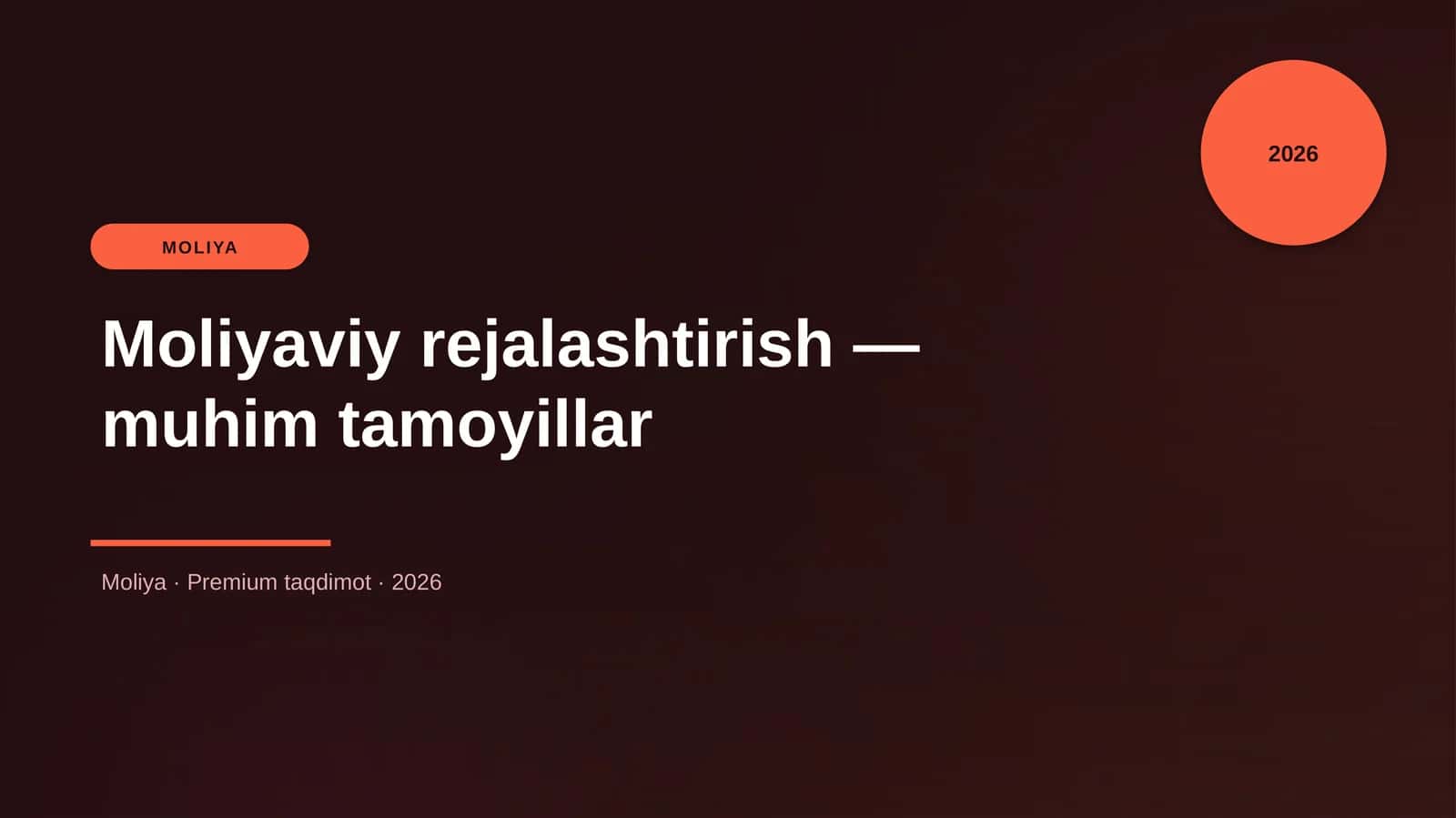 Moliyaviy rejalashtirish — muhim tamoyillar