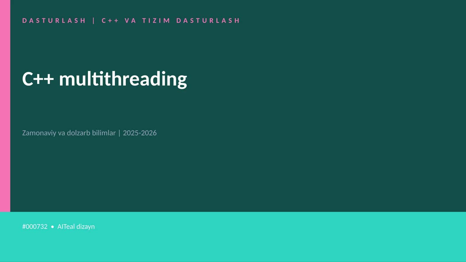 C++ multithreading