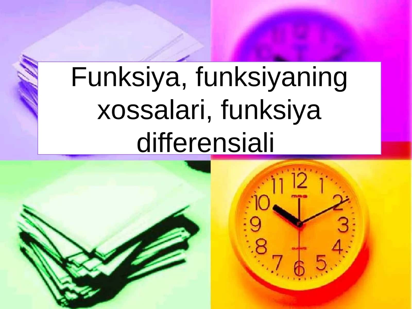 Funksiya, funksiyaning xossalari, funksiya differensiali