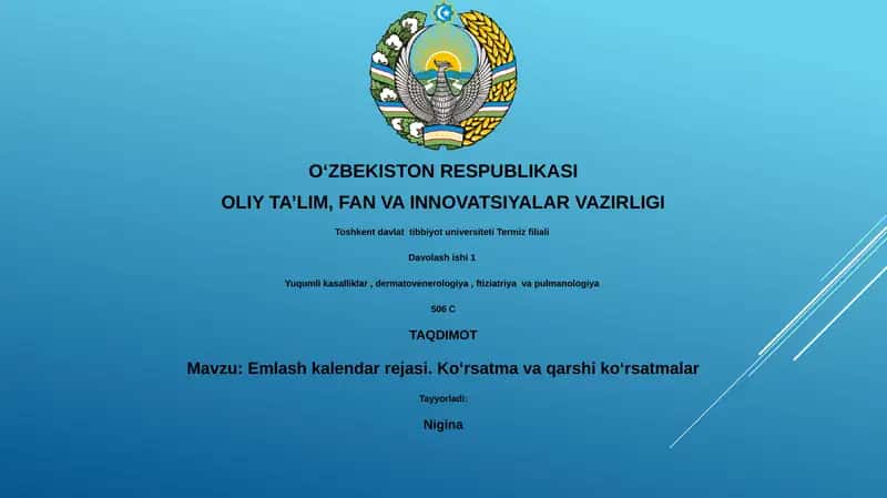 Emlash kalendar rejasi