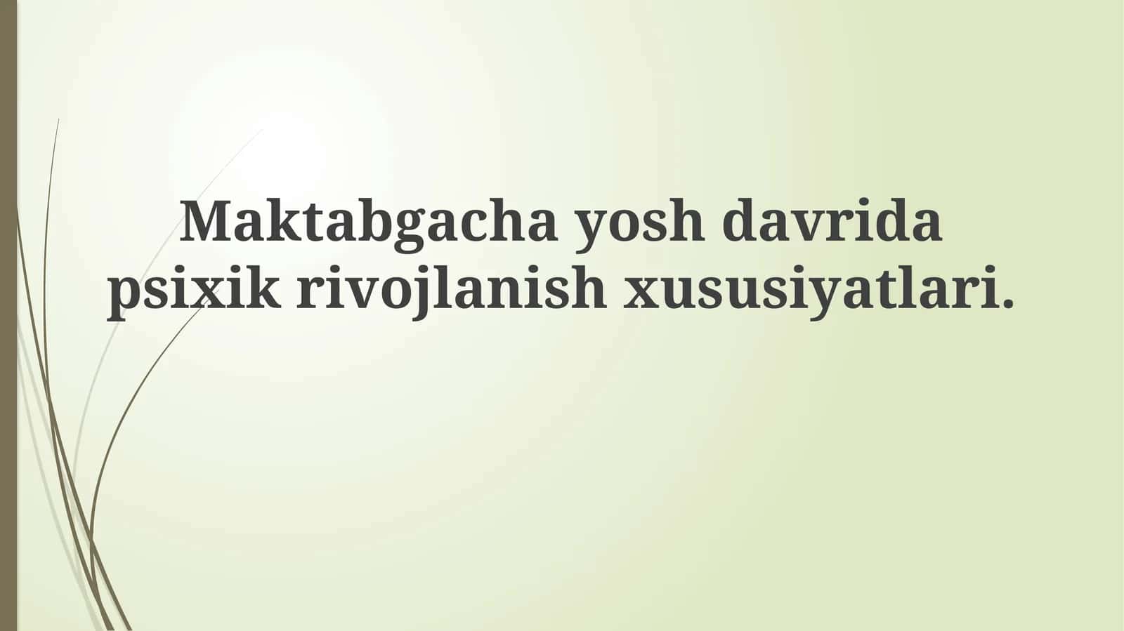 Maktabgacha yoshdagi bolalarda diqqatning rivojlanishi